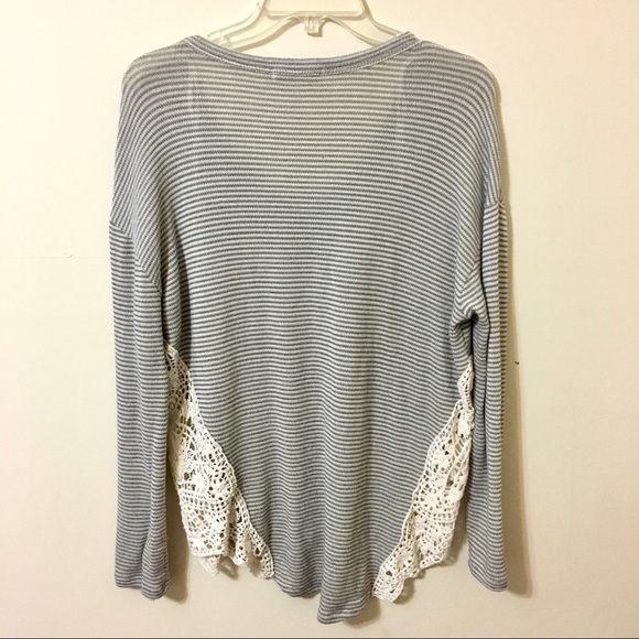 Chance or Fate Striped Top Light Grey/White M - Picture 6 of 9